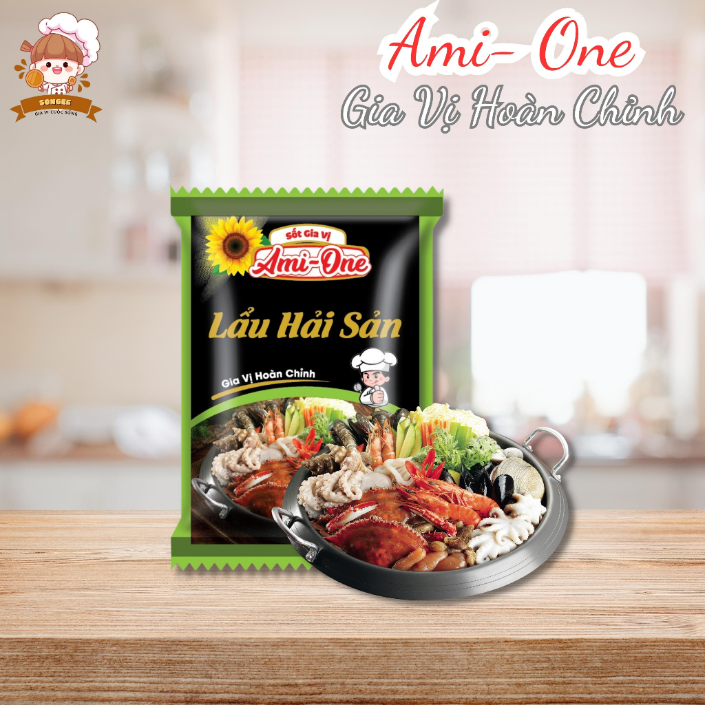 Gói nước sốt gia vị lẩu hải sản nguyên chất đặc biệt thơm ngon, sốt lẩu hải sản truyền thống hương vị độc đáo chua cay