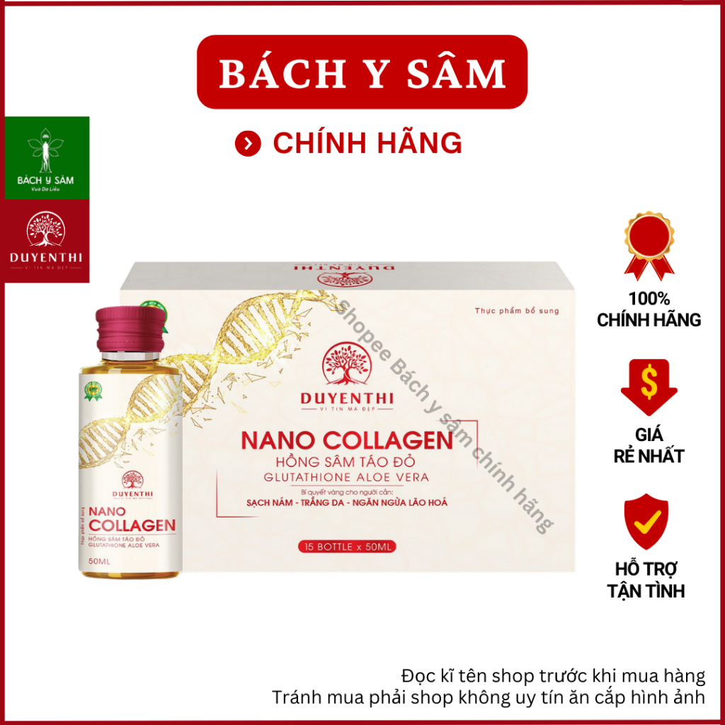 Nano Collagen Bách Y Sâm Căng Bóng Trắng Da Ngăn Ngừa Lão Hóa