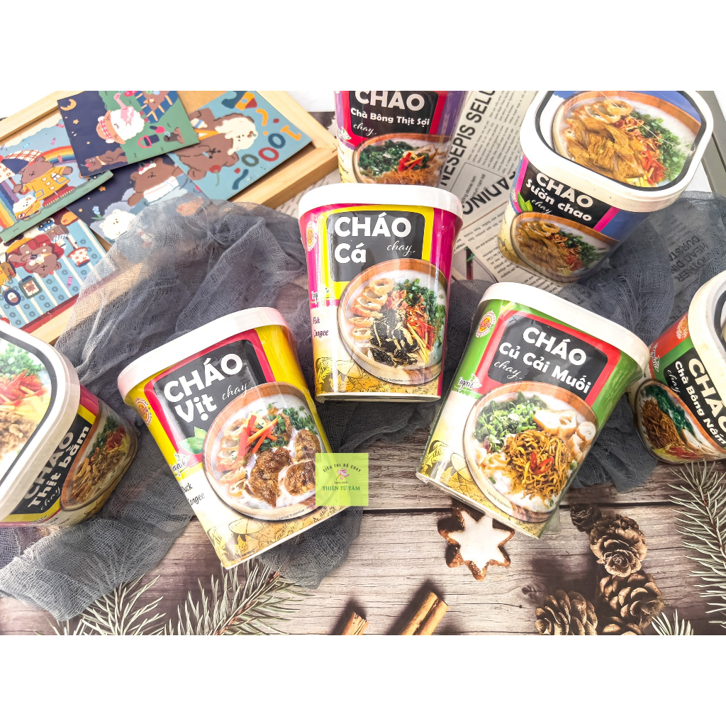 Cháo Chay Ăn Liền Âu Lạc Đa Dạng Các Vị Nóng Hổi Hấp Dẫn Ly 72G