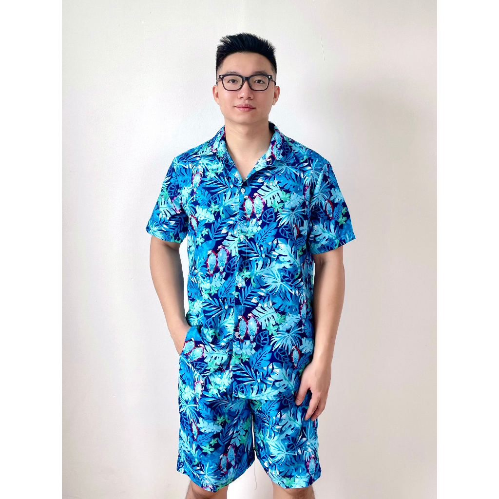 Sơ mi nhóm, sơ mi đi biển, đồng phục du lịch, bộ đồ hoa lá