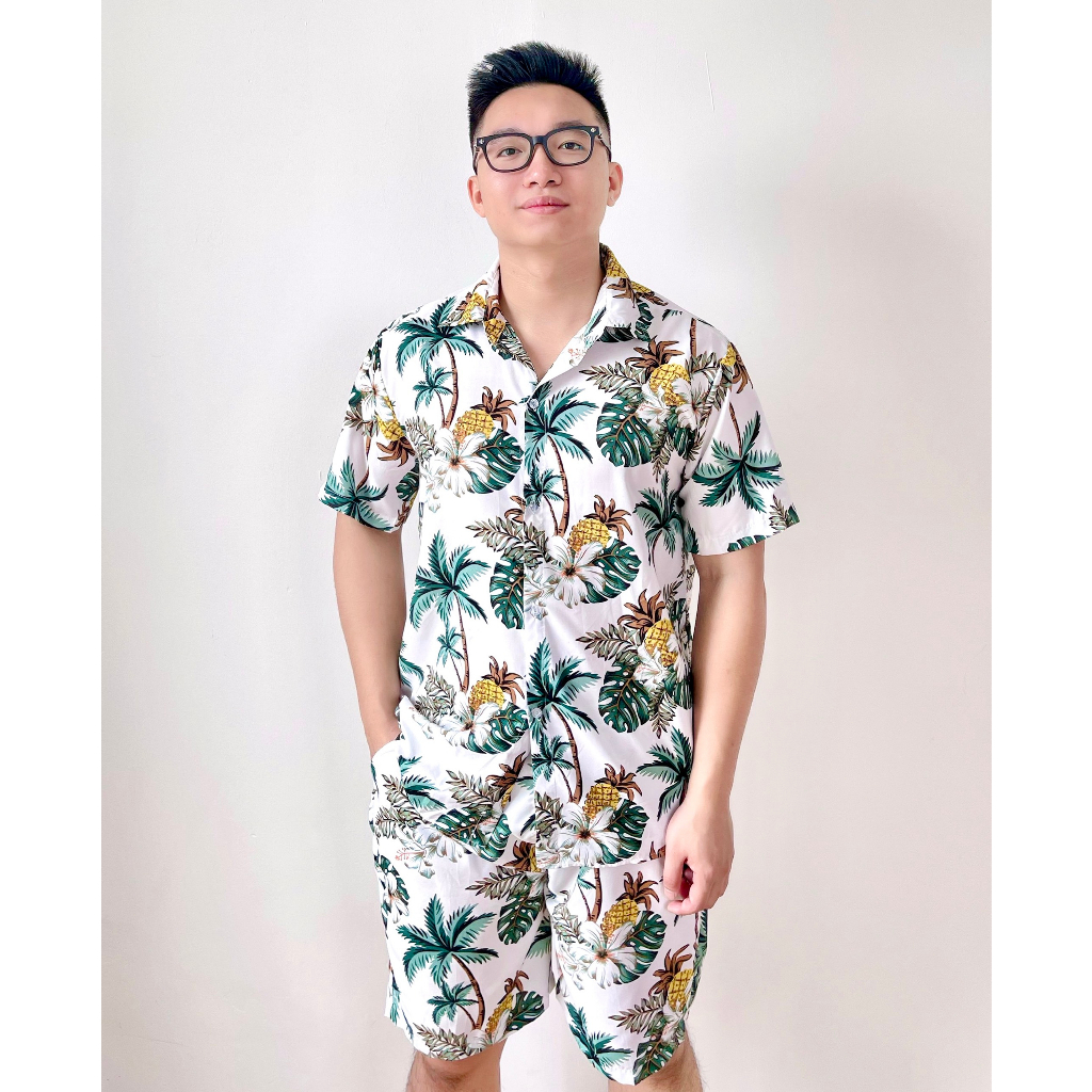Sơ mi nhóm, sơ mi đi biển, đồng phục du lịch, bộ đồ hoa lá