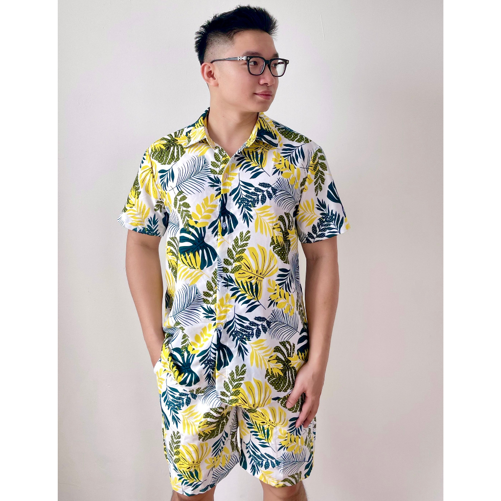 Sơ mi nhóm, sơ mi đi biển, đồng phục du lịch, bộ đồ hoa lá