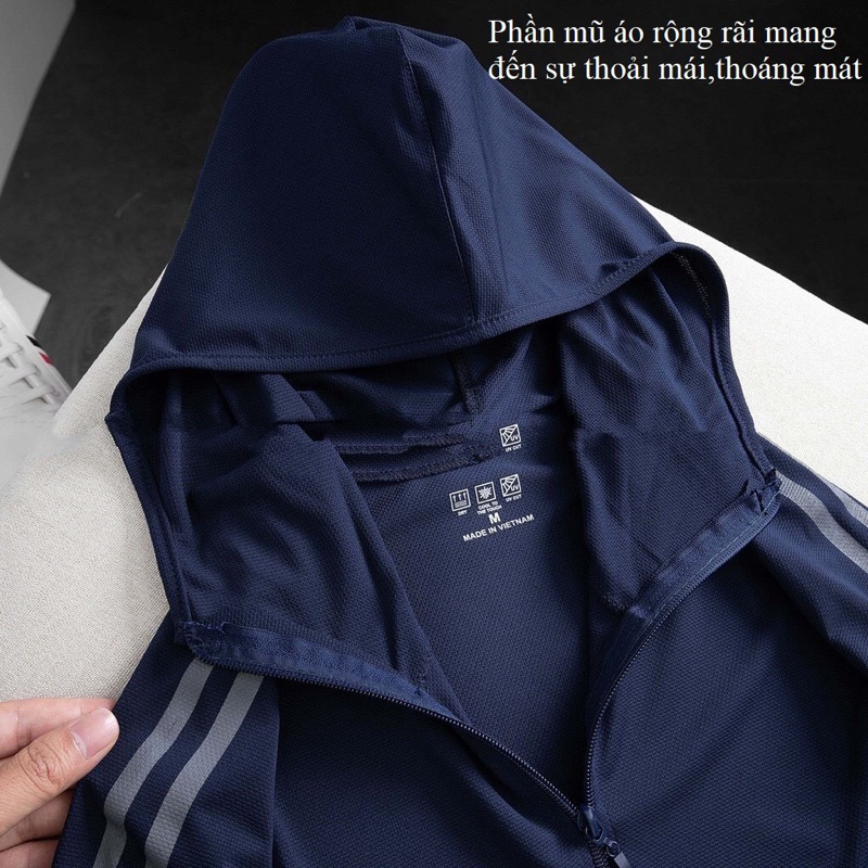 Áo khoác chống nắng nam 2 lớp chất thông hơi thời trang
