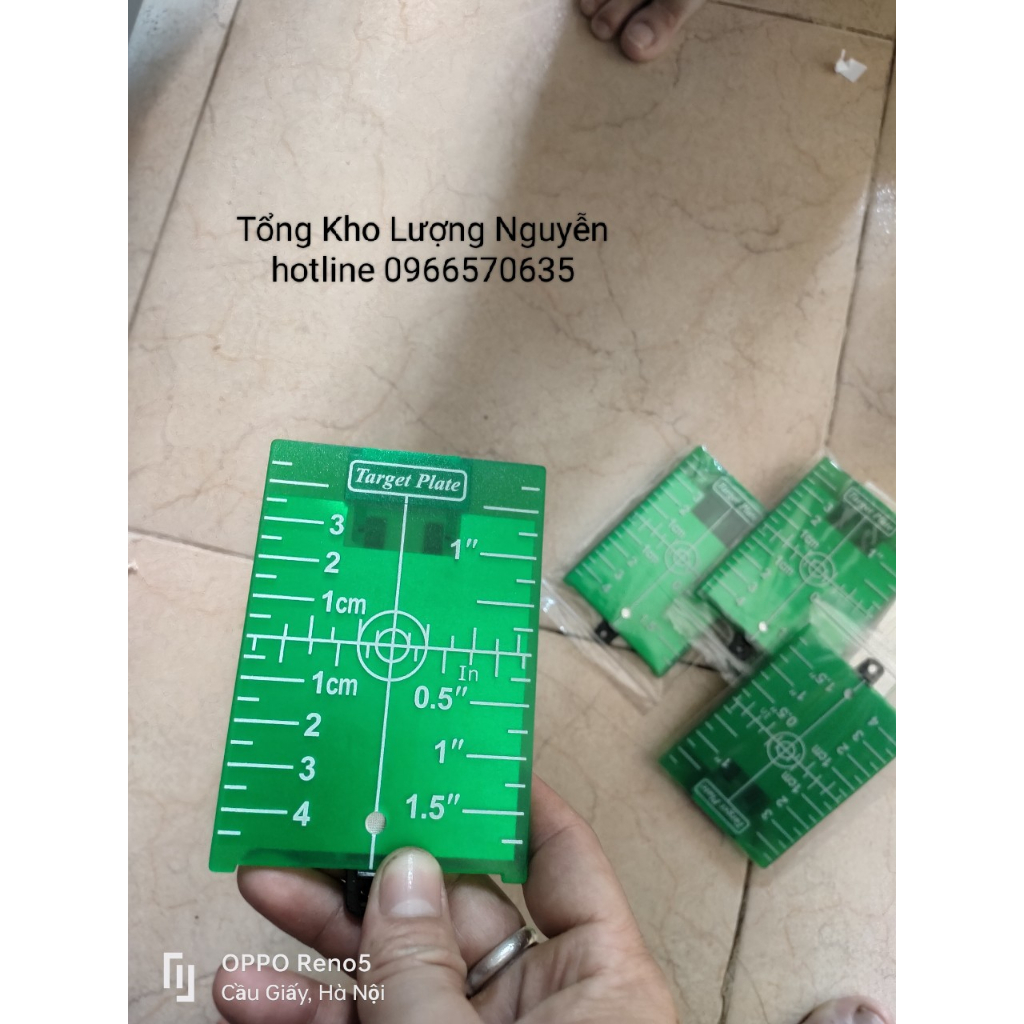 Thẻ Mục Tiêu Laser Từ Tính 1 inch /cm