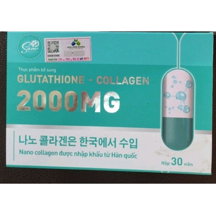 viên uống trắng da glutathione collagen 2000mg