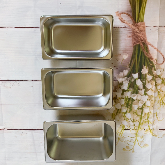 Khay Đựng Topping GN 1/4 Inox 304 Cao Cấp-Viền Khay Dập Gờ Tiện Dụng Và Sang trọng Cho Nhà Bếp Của Bạn
