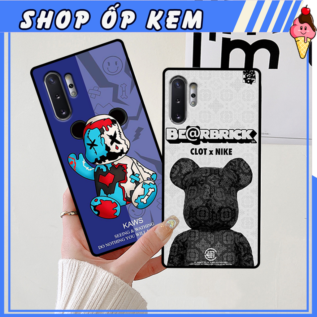Ốp SamSung Note 10 - Note 10 Plus  In Gấu BE@RBRICK SIÊU DỄ THƯƠNG