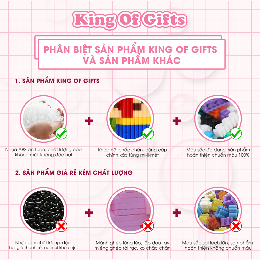 Đồ chơi lắp ráp mini stick mô hình lắp ráp mini 3D Stitch xanh, hồng anime giá rẻ King Of Gifts