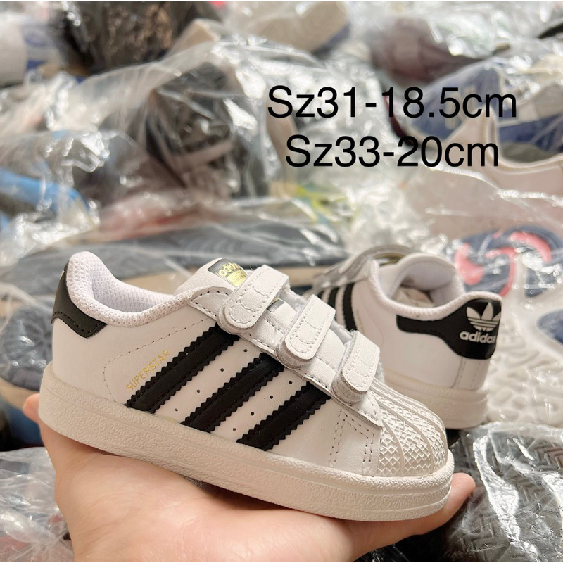 (ib check size) giày si cho bé. adidas sò trắng quai dán