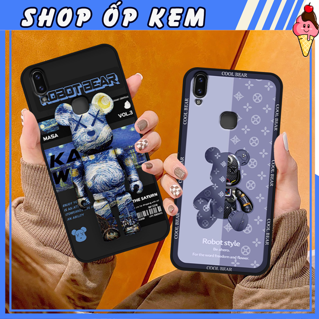 Ốp Điện Thoại Vivo V9/ Vivo Y11 In Gấu BE@RBRICK SIÊU DỄ THƯƠNG