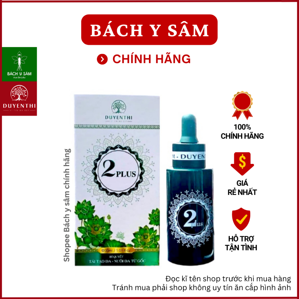 Bách Y Sâm 02 Plus Duyên Thị 30ml Bạch Linh Bách Y Sâm Chính Hãng Tái Tạo Da