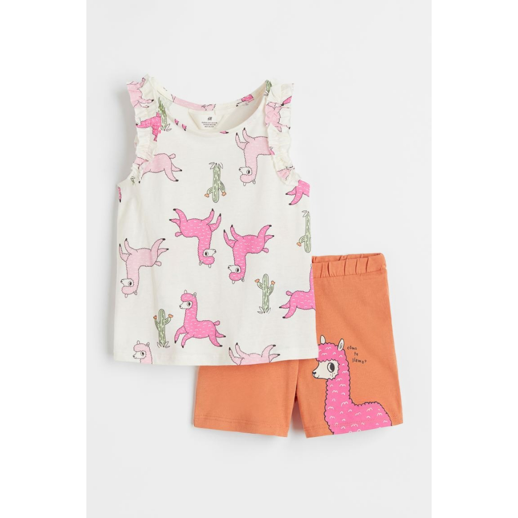 Set quần áo sát nách bé gái lớn HM H&M_authentic JP