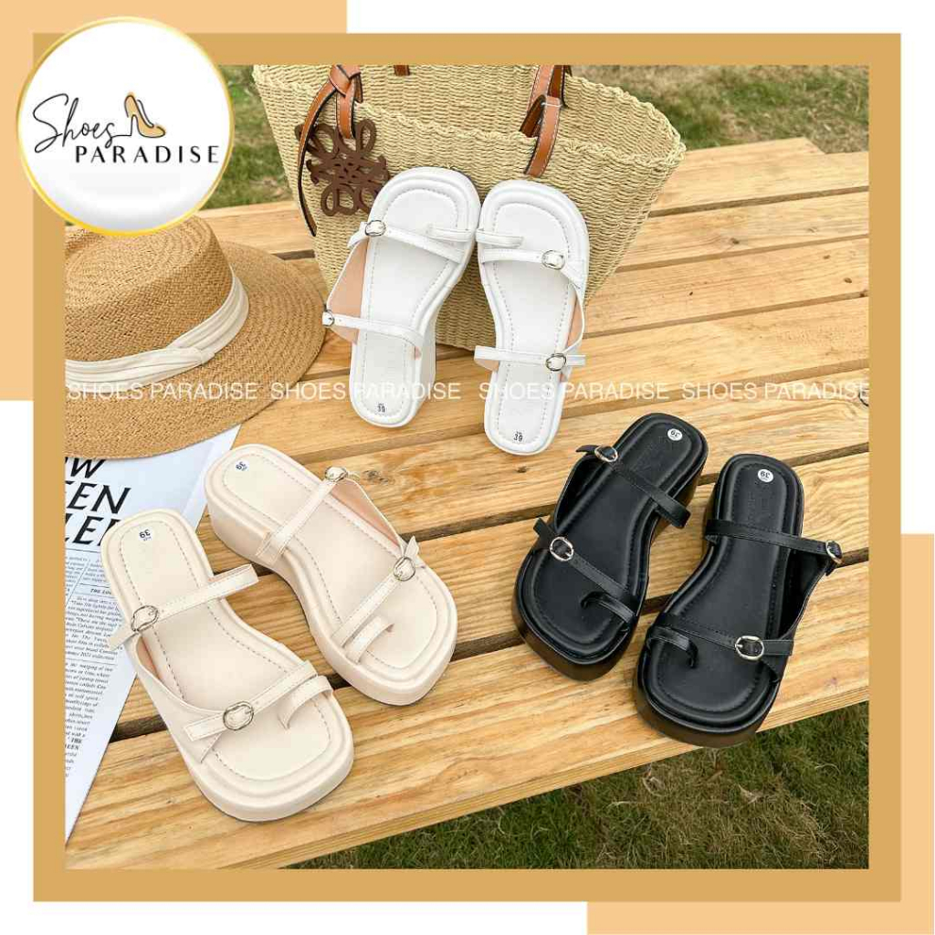 (Form Nhỏ) Dép bánh mì nữ kẹp xỏ ngón quai mảnh đế xuồng 5p đẹp dễ mang mềm êm Shoes Paradise D026