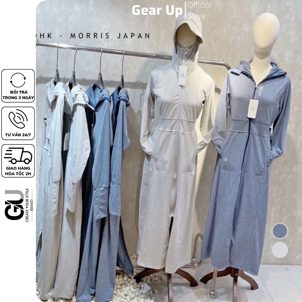 Áo chống nắng hai lớp dáng dài chính hãng MORRIS