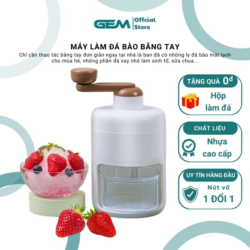 Máy Bào Đá Cầm Tay Mini, Máy Xay Đá Tuyết Mịn Cho Gia Đình