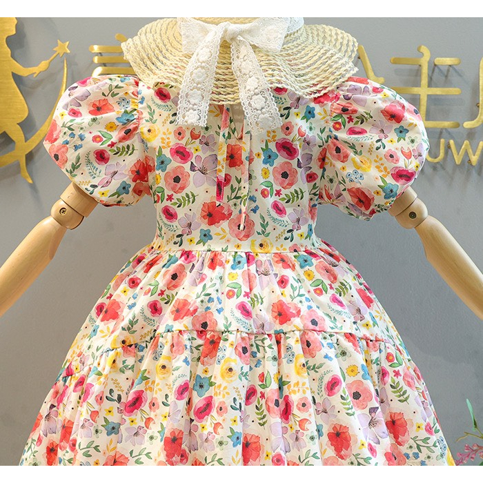 Váy hoa cho bé gái 9-36kg màu sắc tươi sáng baby doll nhí nhỡ đại G35