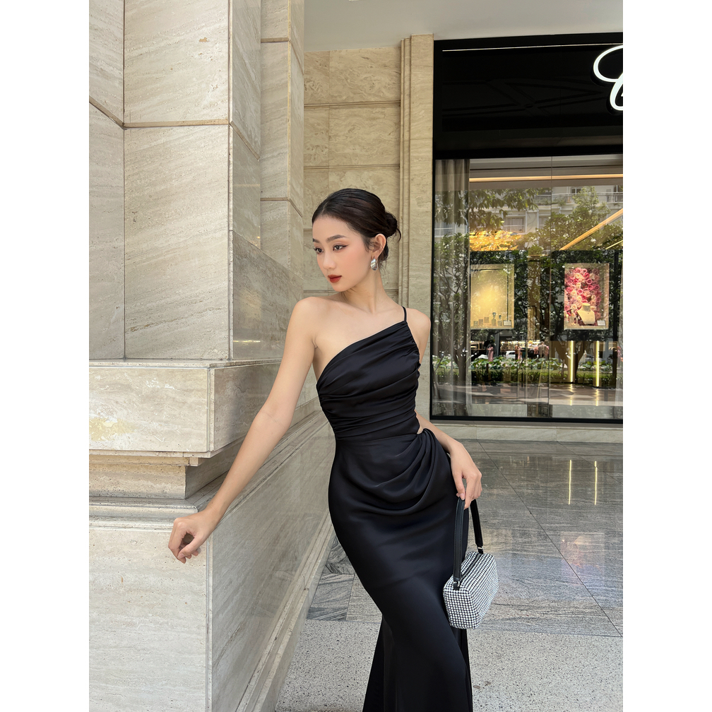 Lenoir Studios - LILY SILK DRESS - Đầm dự tiệc / phù dâu đuôi cá dáng dài màu đen quyến rũ
