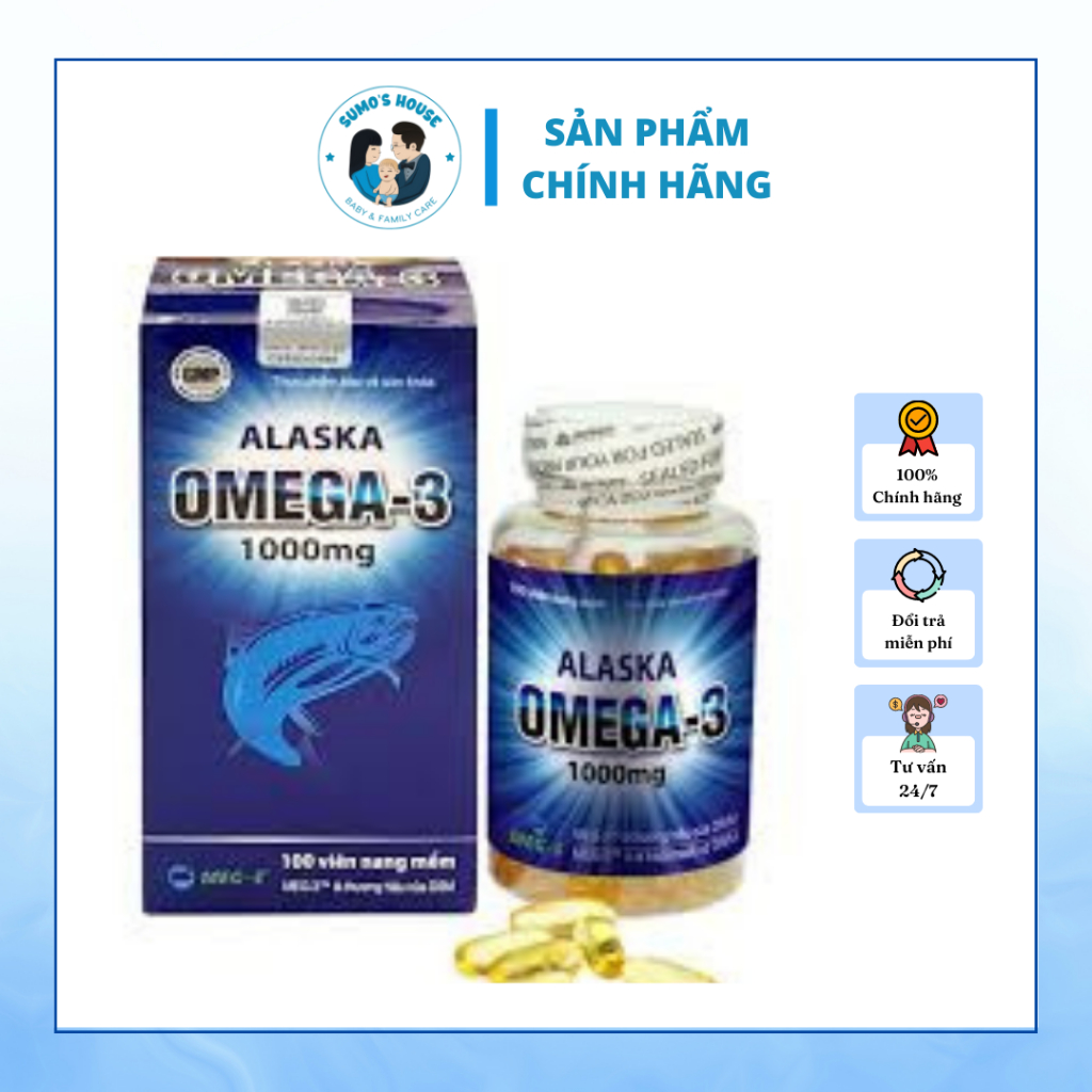 Alaska Omega 3 1000 mg hộp 100 viên