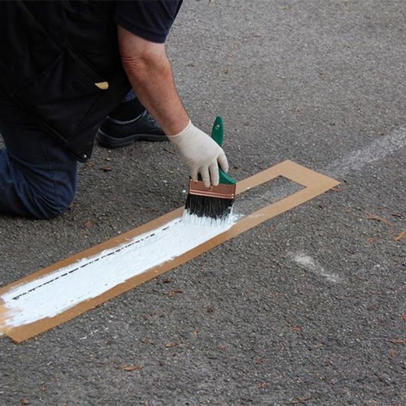 Terraco Sơn kẻ vạch sân cầu lông, bóng chuyền màu Trắng, sân bóng đá-5