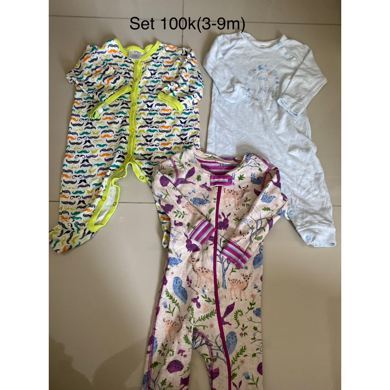 Đồ ngủ liền quần cho bé,6-9 tháng