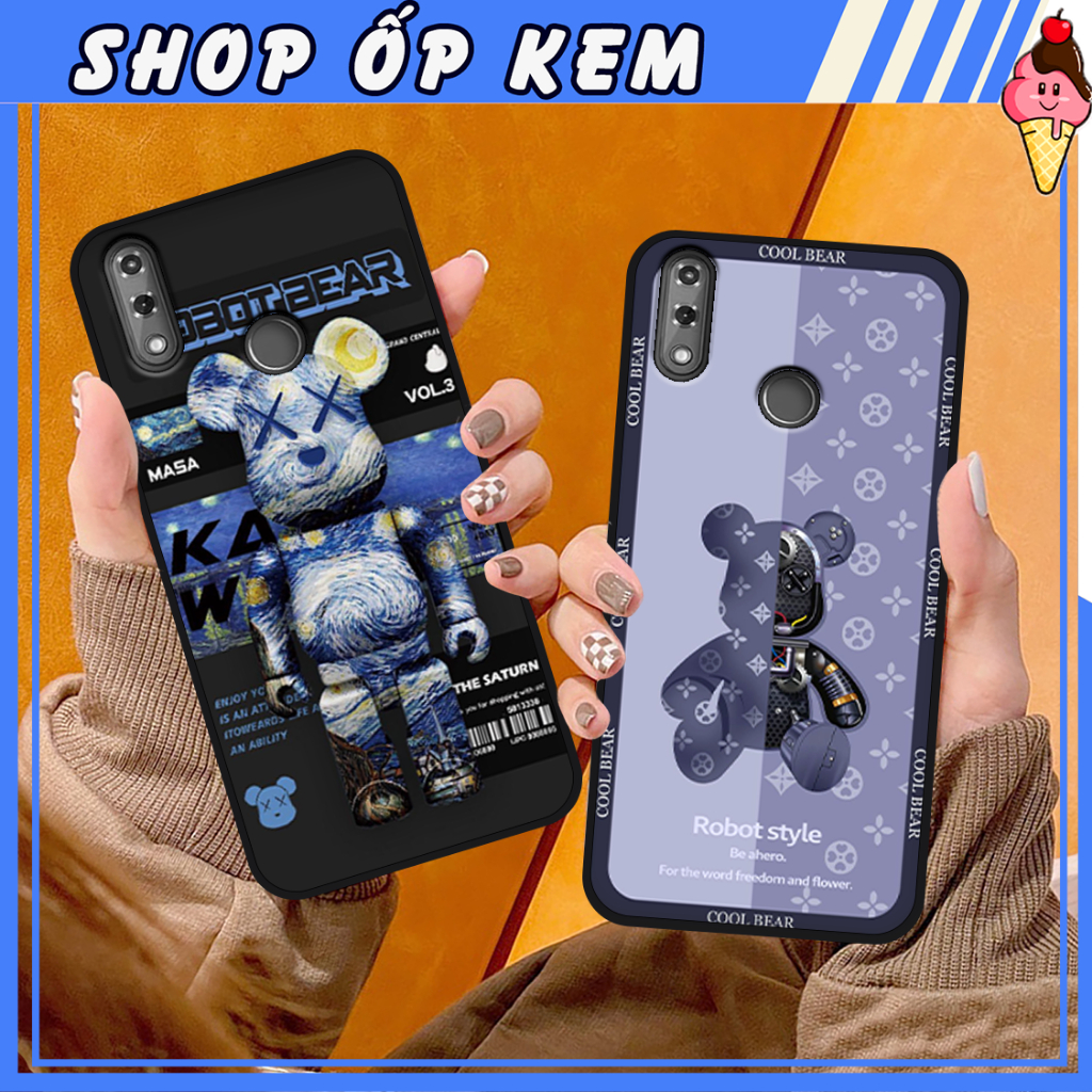 Ốp Lưng Dẻo Trong Vsmart Joy 3 - Star 3 - Star 4 In Gấu BE@RBRICK SIÊU DỄ THƯƠNG