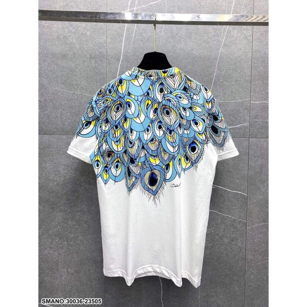 Áo Thun Nam Nữ Burlon Nhiều Màu - Áo Phông Nam Nữ In Hình Đuôi Công Unisex Form Rộng Oversize Thoang Mát 2023