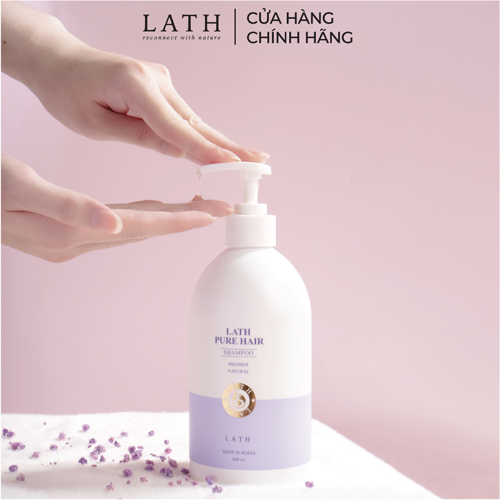 Dầu gội LATH dưỡng tóc bóng mượt,hương mùi phấn hoa Lath Pure Hair 500ml