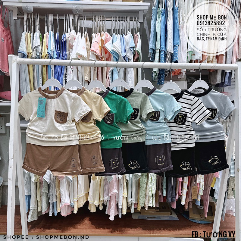 Bộ cộc tay Mompa cho bé trai bé gái
