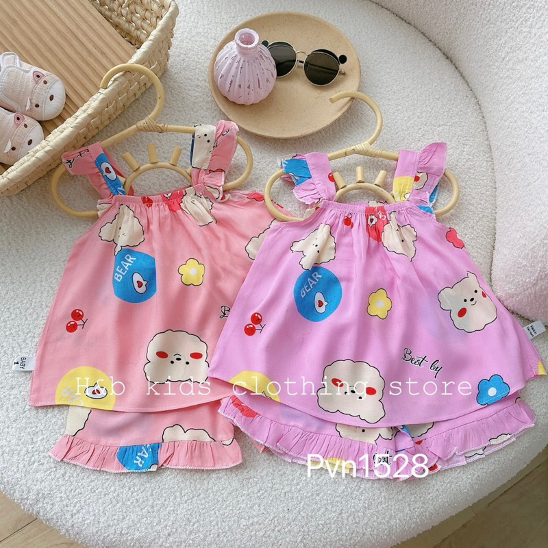 NT161 Bộ lanh hai dây dáng cánh tiên cho bé gái (bảng màu 3)