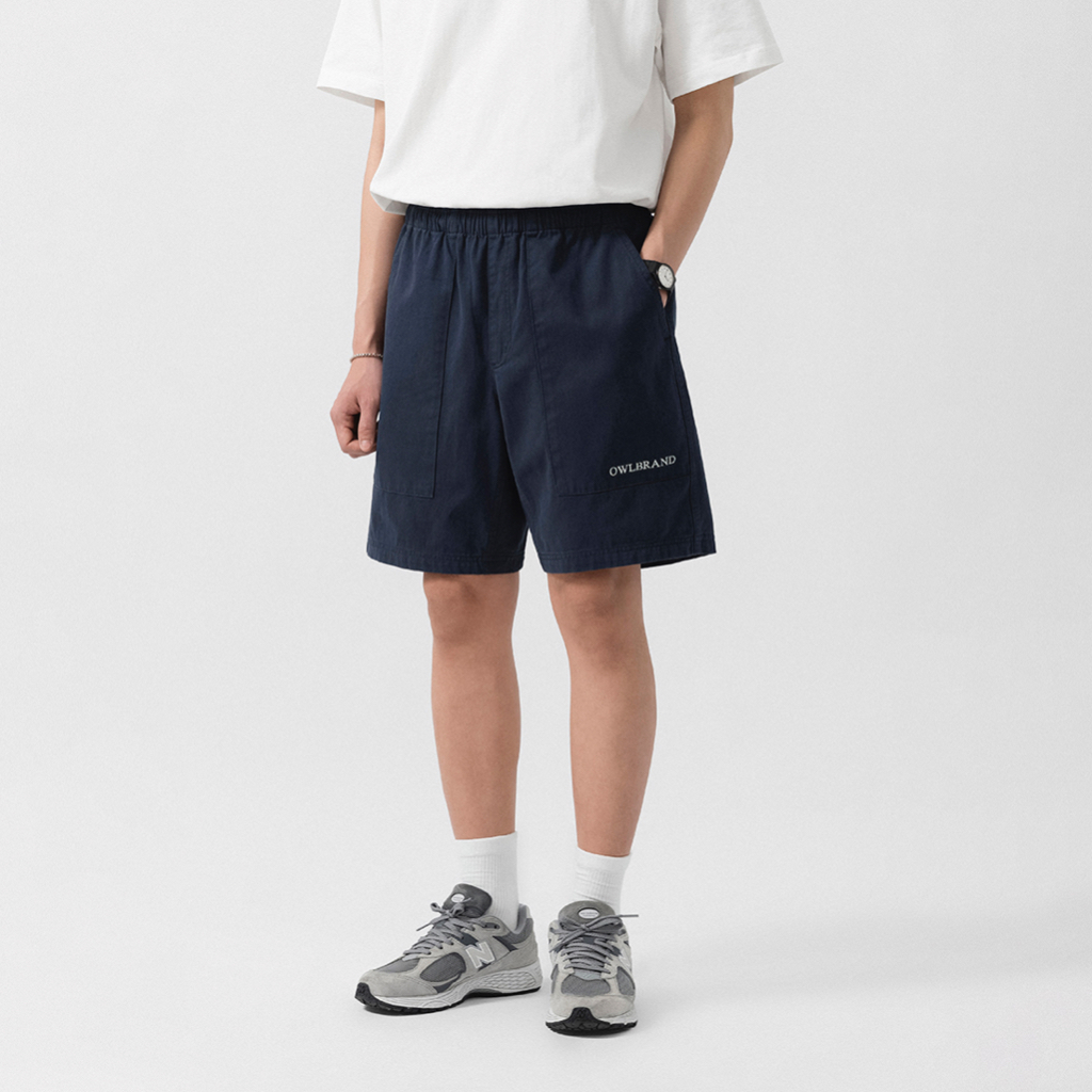 Quần short Owlbrand kaki/Xanh navy