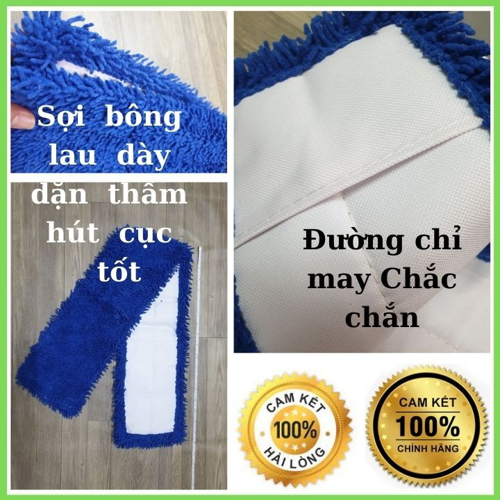 Nùi bông lau bẹ san hô các loại 45-60-80-90cm Tấm miếng lau sàn nhà công nghiệp thay thế chữ nhật microfiber siêu sạch