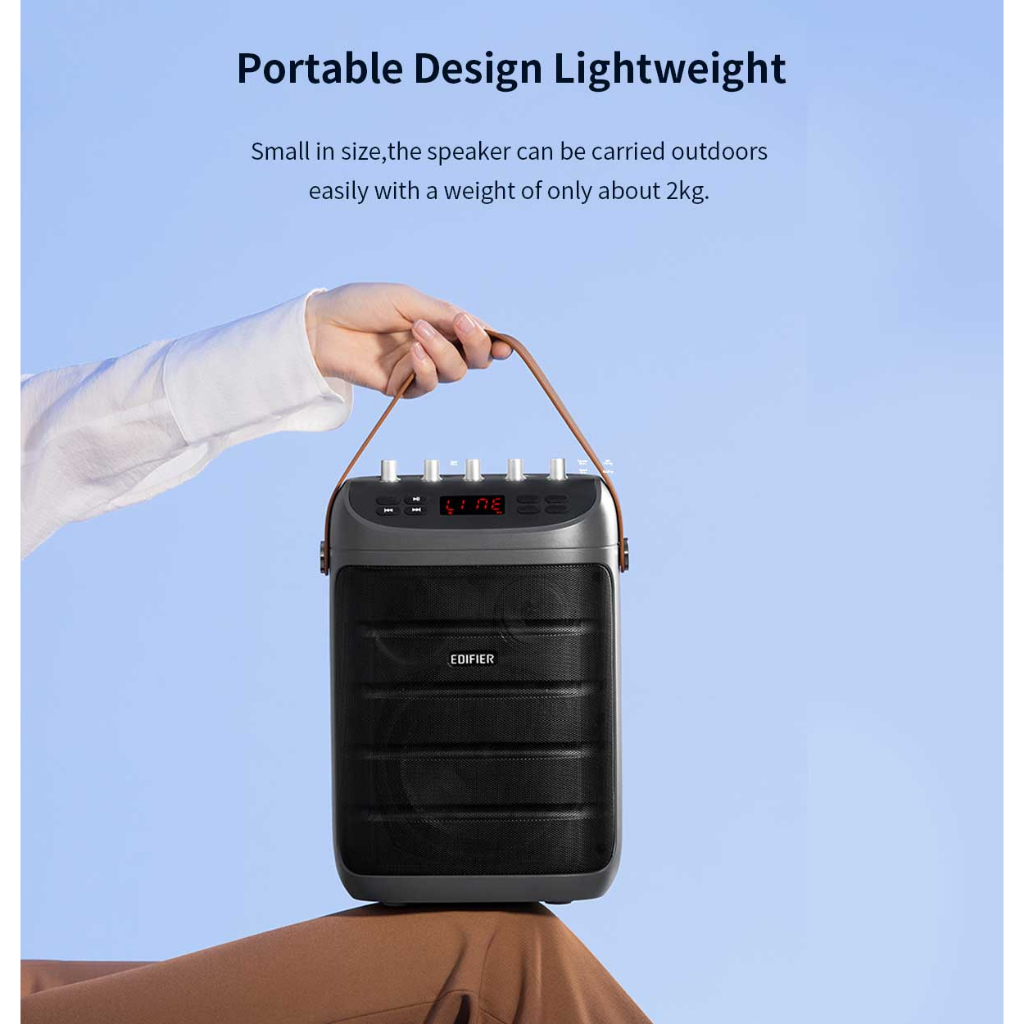 Loa xách tay Karaoke Bluetooth V5.0 EDIFIER PK305 - Công nghệ vang reverb hay như ca sĩ -  Pin 6000mAh