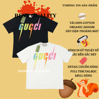 Áo thun tia chớp nam nữ form rộng phong cách luxury Áo thun nam nữ tay lỡ vải cotton organic phong cách casual