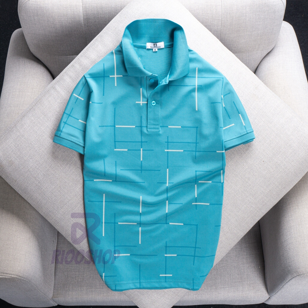 Áo thun nam polo vnxk cao cấp, áo thun nam có cổ ngắn tay trắng, xanh, kem, hồng có size lớn, big size RIOOSHOP RSP086