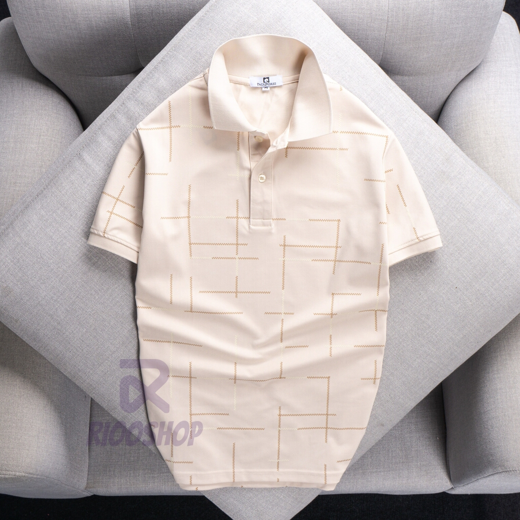 Áo thun nam polo vnxk cao cấp, áo thun nam có cổ ngắn tay trắng, xanh, kem, hồng có size lớn, big size RIOOSHOP RSP086