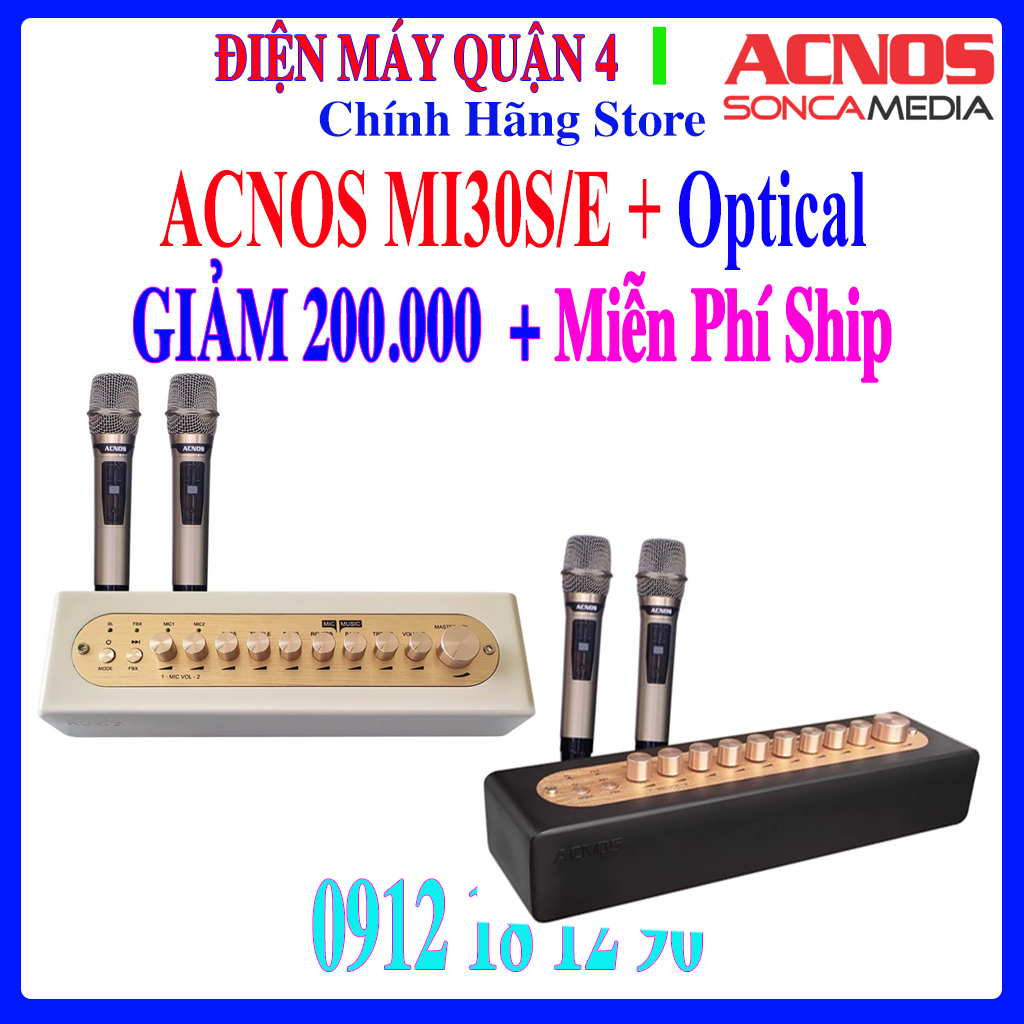 Vang số chỉnh cơ Acnos Mi30U / Acnos Mi30S / Acnos Mi30E / Acnos Mi30 - Kèm 2 micro UHF -  Túi balo mua kèm giá rẻ | BigBuy360 - bigbuy360.vn