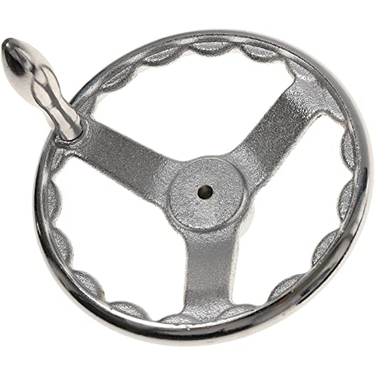 Tay vô lăng quay gang mạ Crom hàng mới đẹp Fi 60-150mm