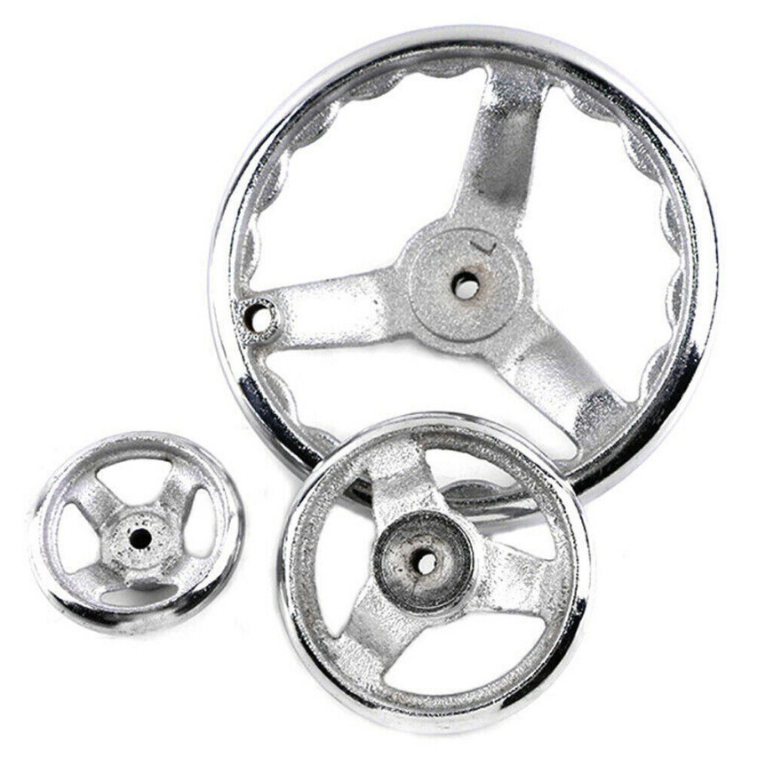 Tay vô lăng quay gang mạ Crom hàng mới đẹp Fi 60-150mm