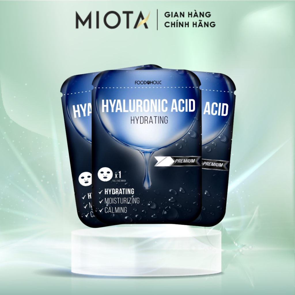 Combo 6 Miếng mặt nạ giúp cấp ẩm đa tầng Foodaholic Hyaluronic Acid Hydrating Mask 23ml