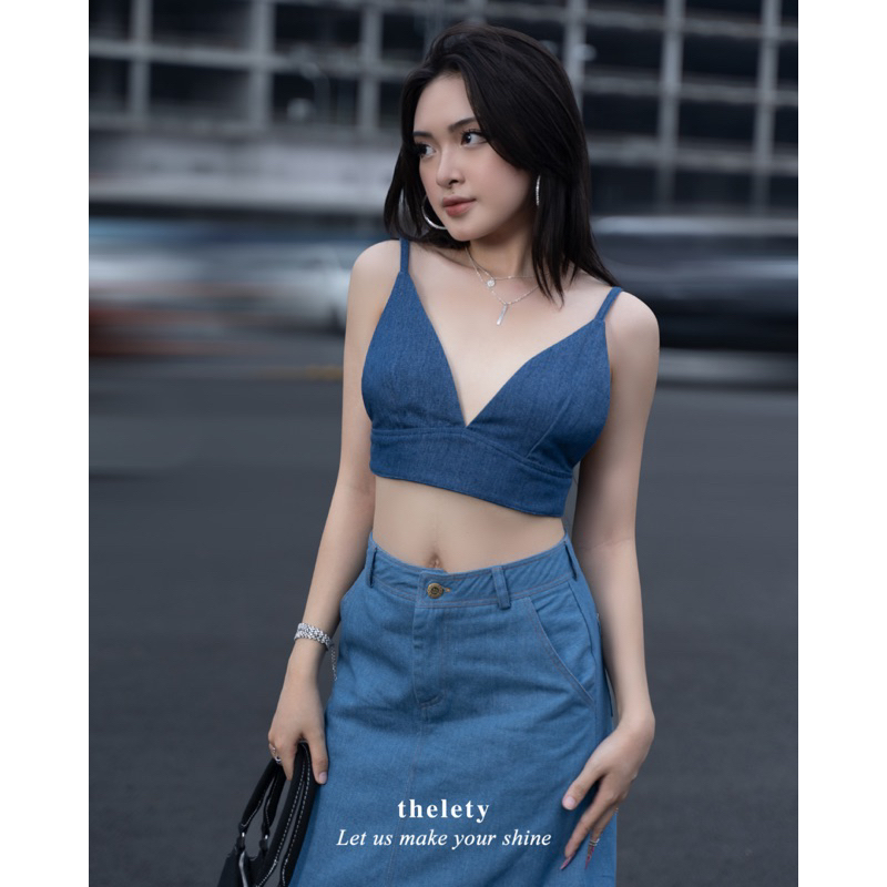 Áo Bra Denim BELLI TOP BRA | 𝐭𝐡𝐞𝐥𝐞𝐭𝐲