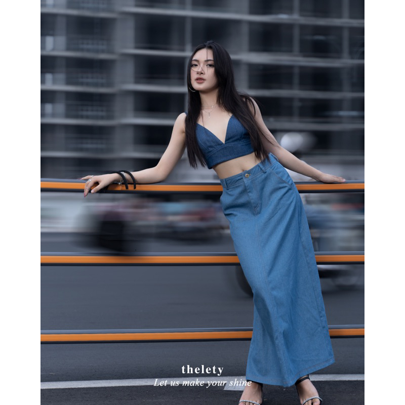 Áo Bra Denim BELLI TOP BRA | 𝐭𝐡𝐞𝐥𝐞𝐭𝐲