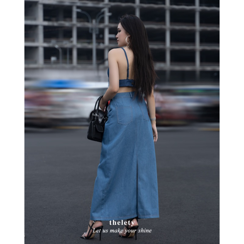 Áo Bra Denim BELLI TOP BRA | 𝐭𝐡𝐞𝐥𝐞𝐭𝐲