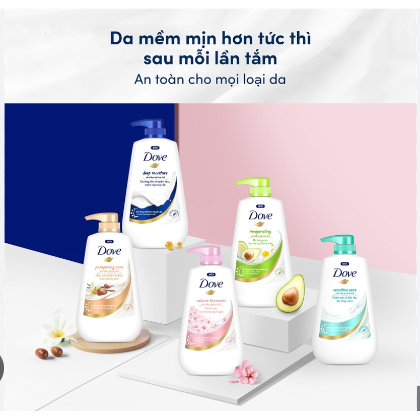Sữa tắm dưỡng thể Dove dưỡng ẩm chuyên sâu 900g