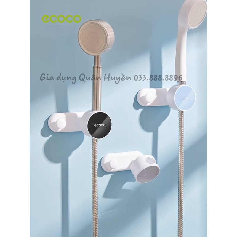 Treo vòi sen, vòi xịt ECOCO xoay 360 độ kèm móc cài cao cấp 2243 dán tường, gạch siêu chắc