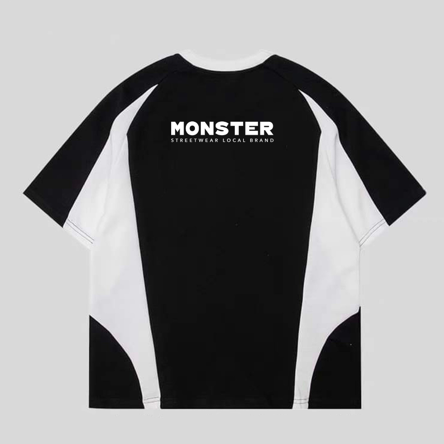 Áo thun unisex MONSTER X STREET Block Core Star phông tay lỡ nam nữ form rộng Local Brand