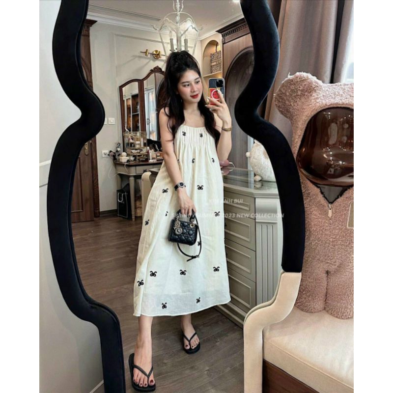 Đầm maxi chốt live