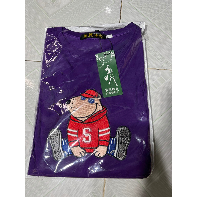 BỘ SHORT THÊU GẤU THUN COTTON MÙA HÈ 43-70ký