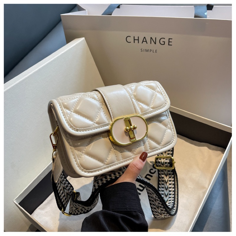 Túi đeo chéo, túi kẹp nách túi xách nữ cd da mềm phom chuẩn thời trang