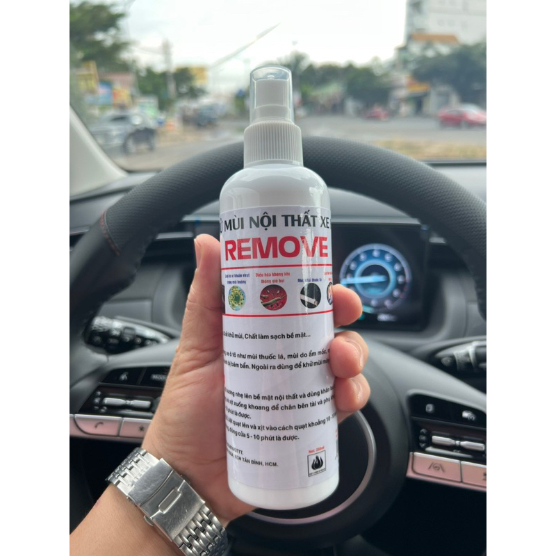 combo 2 chai xịt khử mùi, khử khuẩn nội thất xe hơi REMOVE