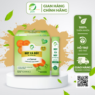 Bột Cà Rốt Sấy Thăng Hoa e-Carrot Eherbal Được Chiết Xuất Hoàn Toàn Từ 100% Từ Củ Cà Rốt Tươi Việt Nam 